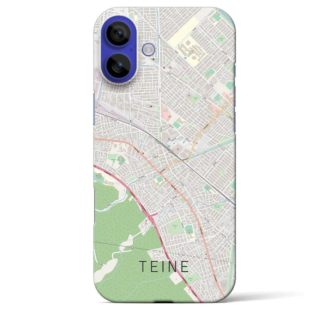 【手稲(北海道)】地図柄iPhoneケース(バックカバータイプ)