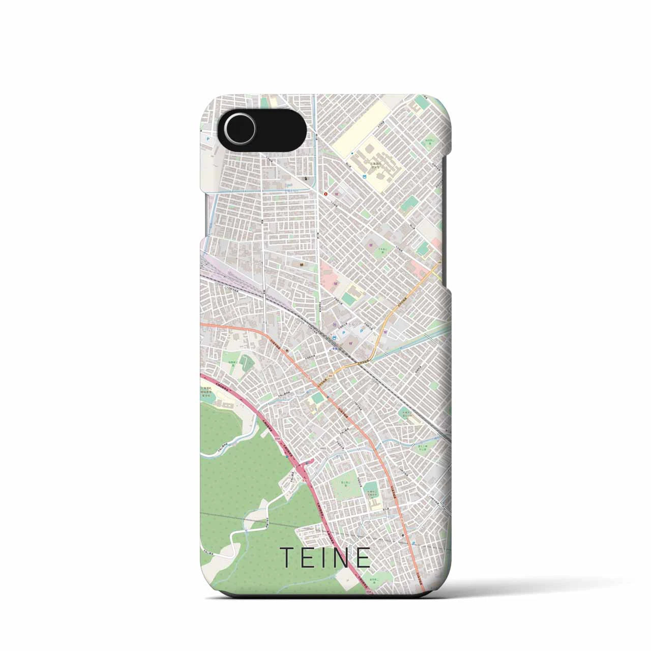 【手稲(北海道)】地図柄iPhoneケース(バックカバータイプ)