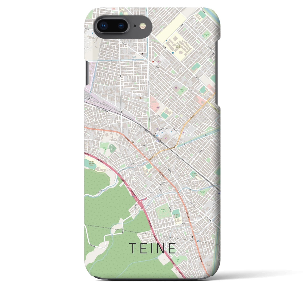 【手稲(北海道)】地図柄iPhoneケース(バックカバータイプ)