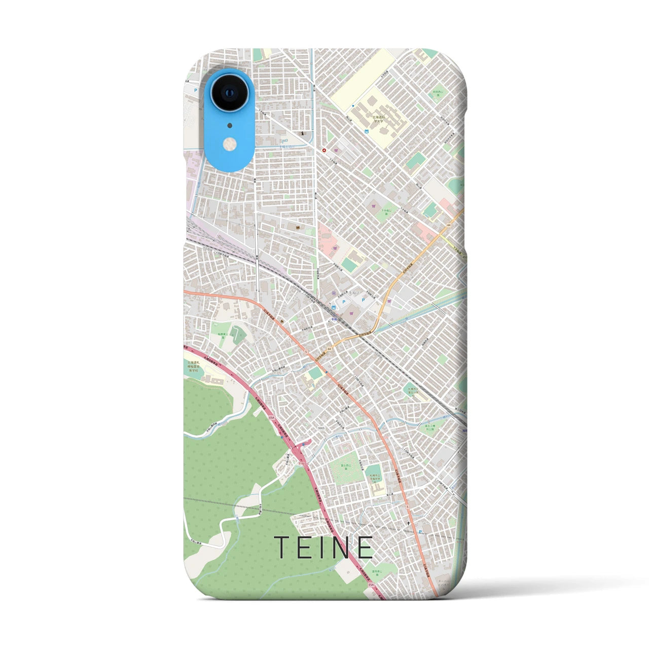 【手稲(北海道)】地図柄iPhoneケース(バックカバータイプ)