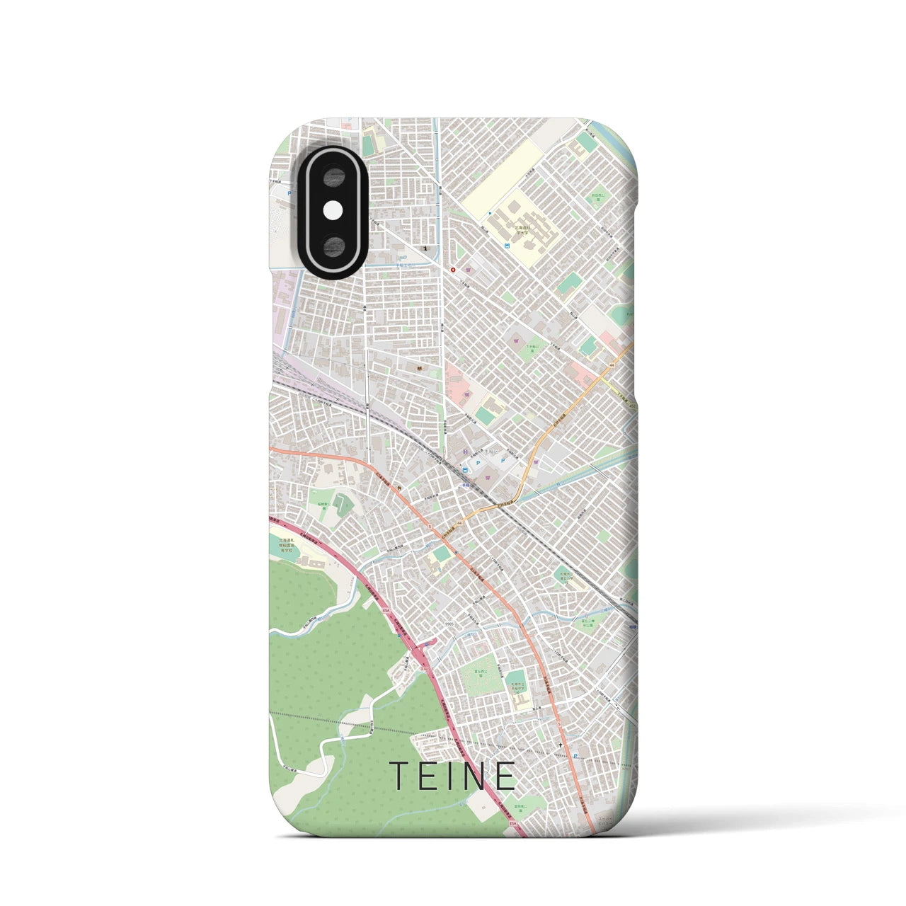 【手稲(北海道)】地図柄iPhoneケース(バックカバータイプ)