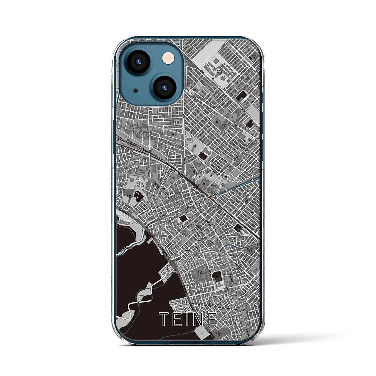 【手稲(北海道)】地図柄iPhoneケース(クリアタイプ)