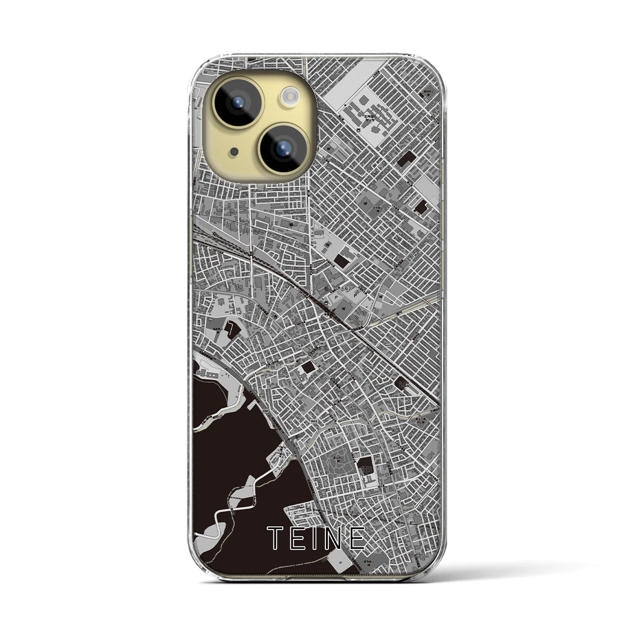 【手稲(北海道)】地図柄iPhoneケース(クリアタイプ)