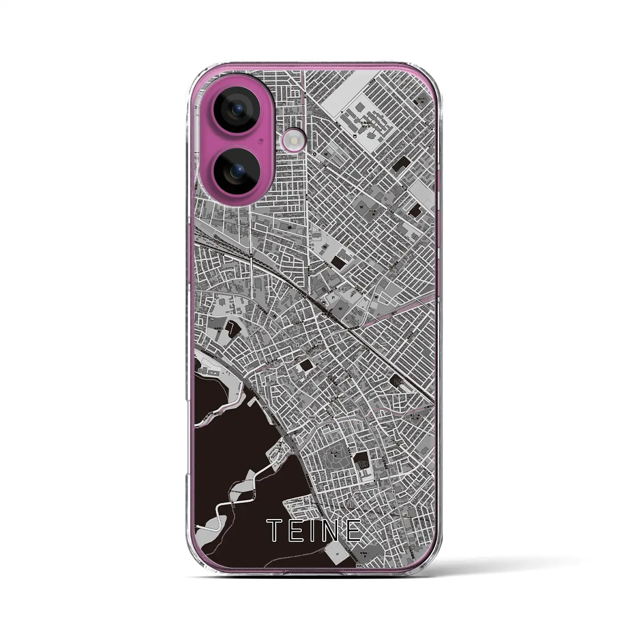 【手稲(北海道)】地図柄iPhoneケース(クリアタイプ)