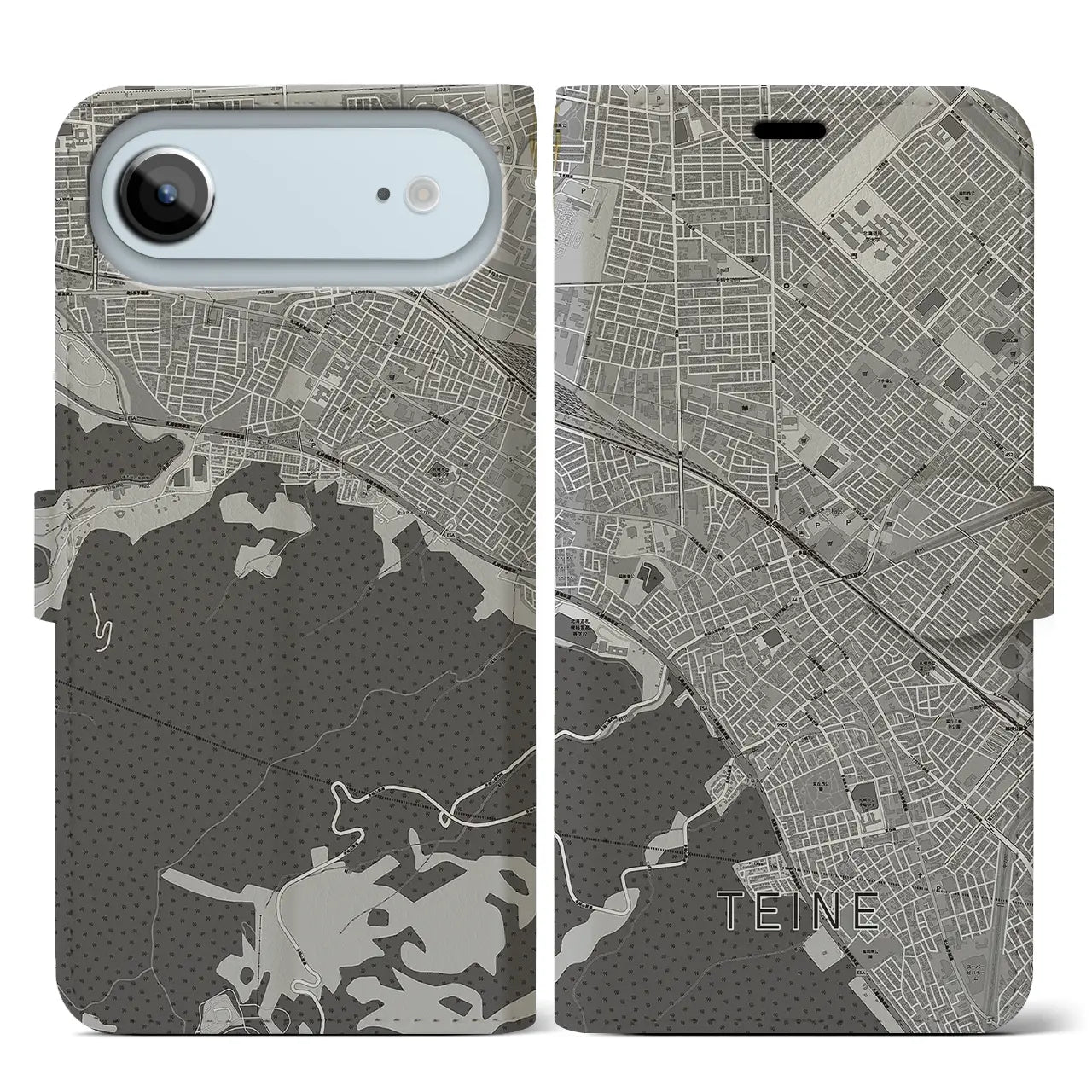 【手稲(北海道)】地図柄iPhoneケース(手帳タイプ)