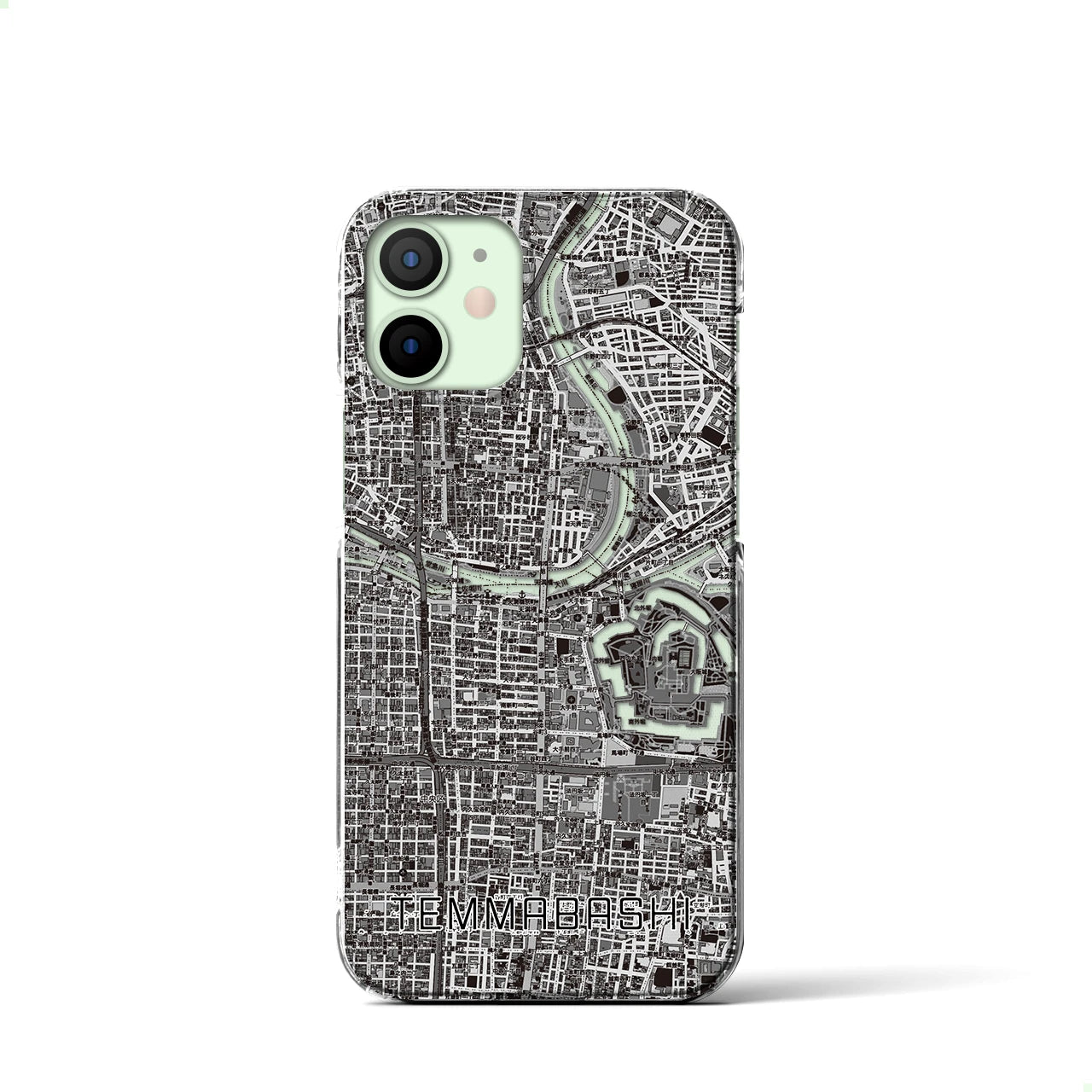 【天満橋(大阪府)】地図柄iPhoneケース(クリアタイプ)