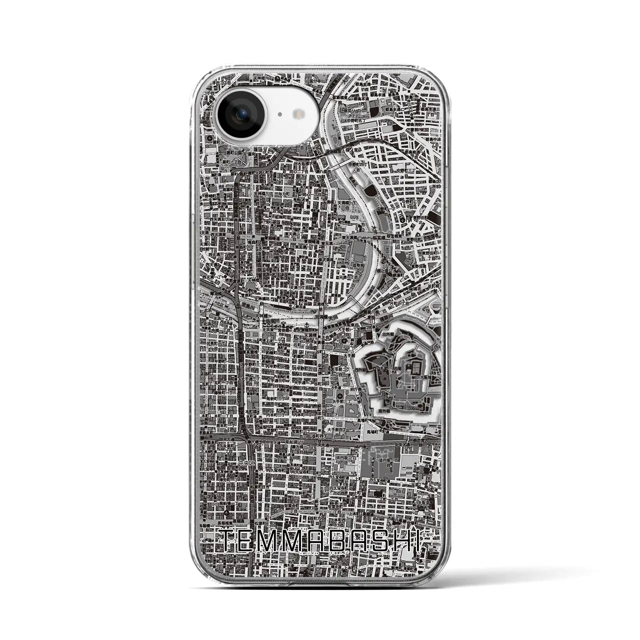 【天満橋(大阪府)】地図柄iPhoneケース(クリアタイプ)