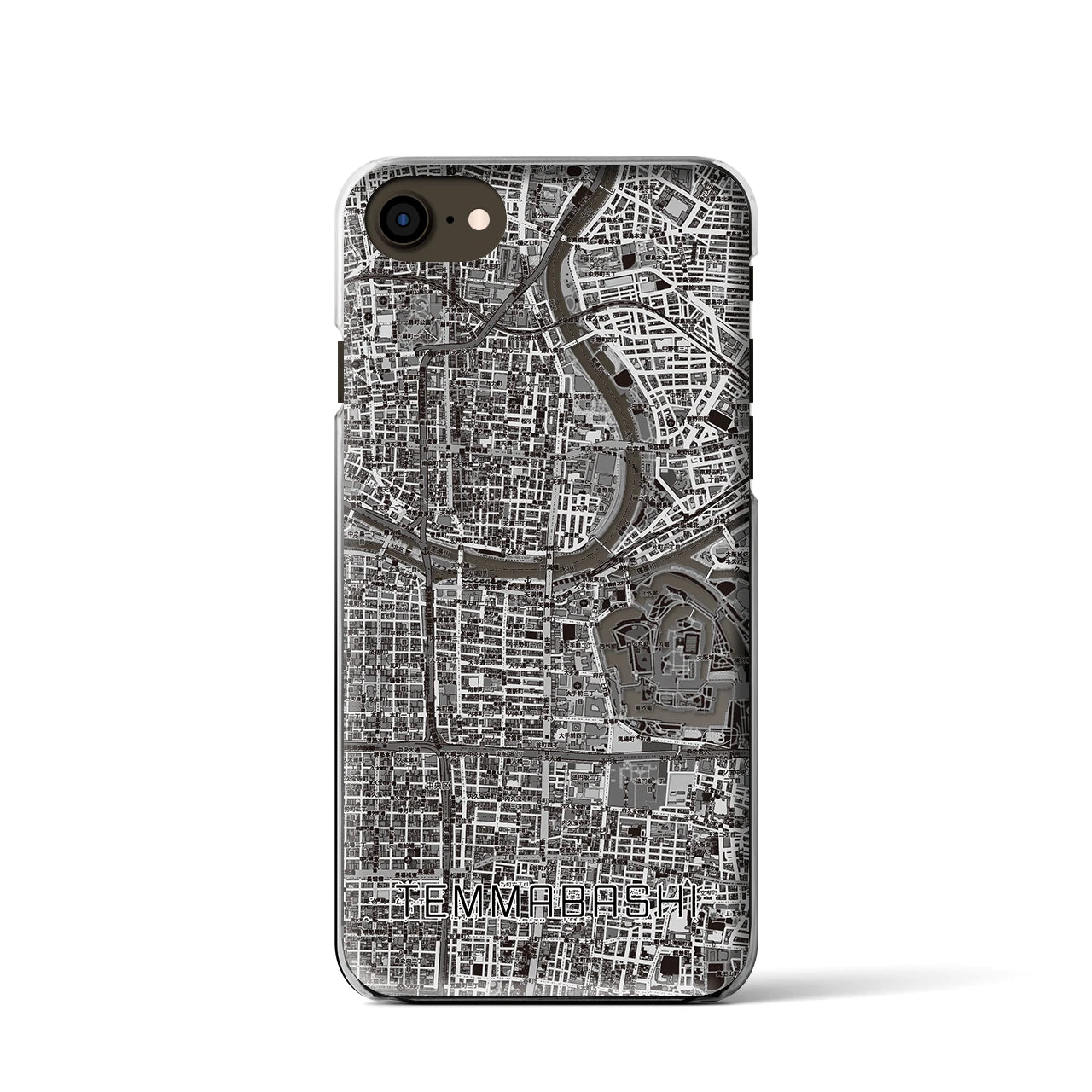 【天満橋(大阪府)】地図柄iPhoneケース(クリアタイプ)