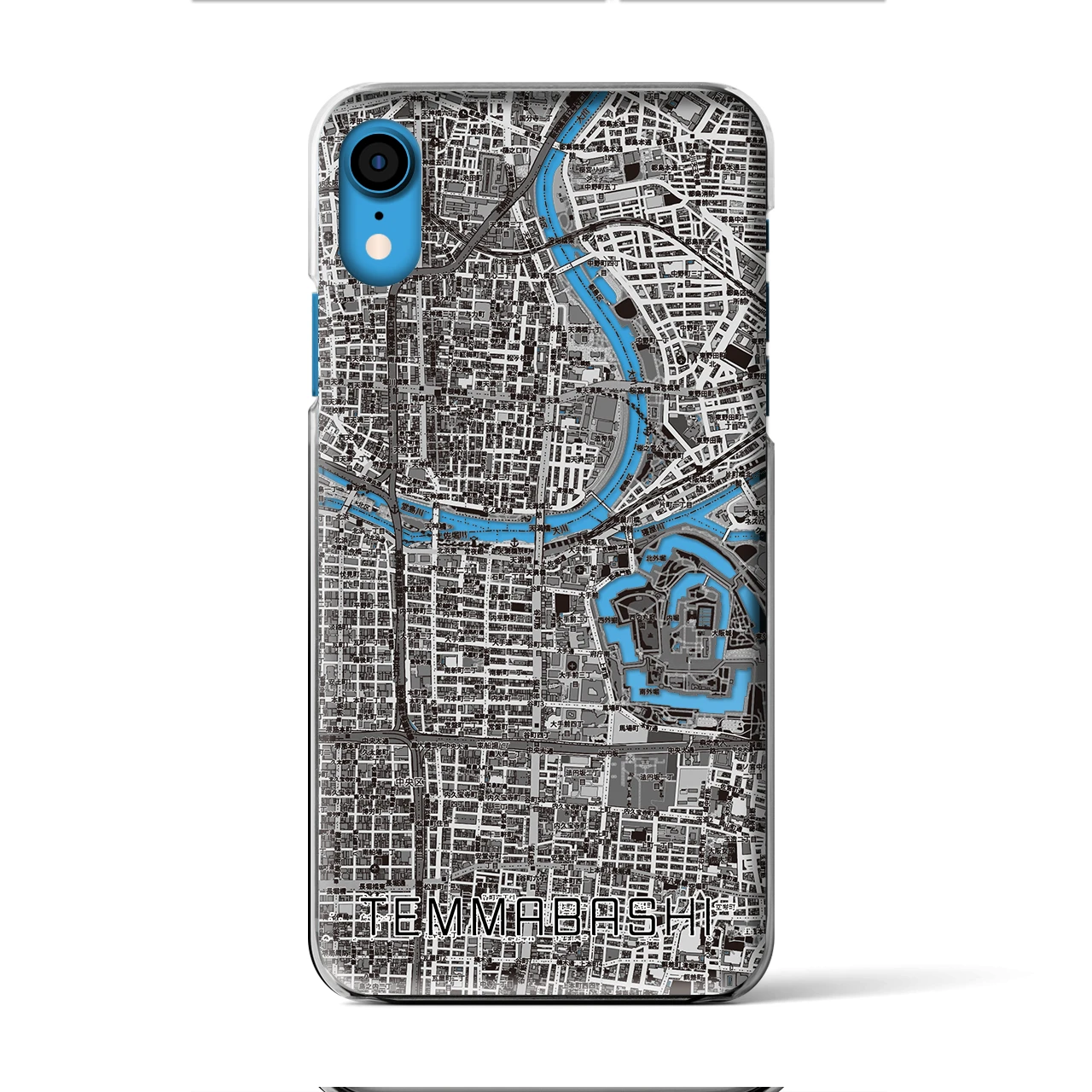 【天満橋(大阪府)】地図柄iPhoneケース(クリアタイプ)