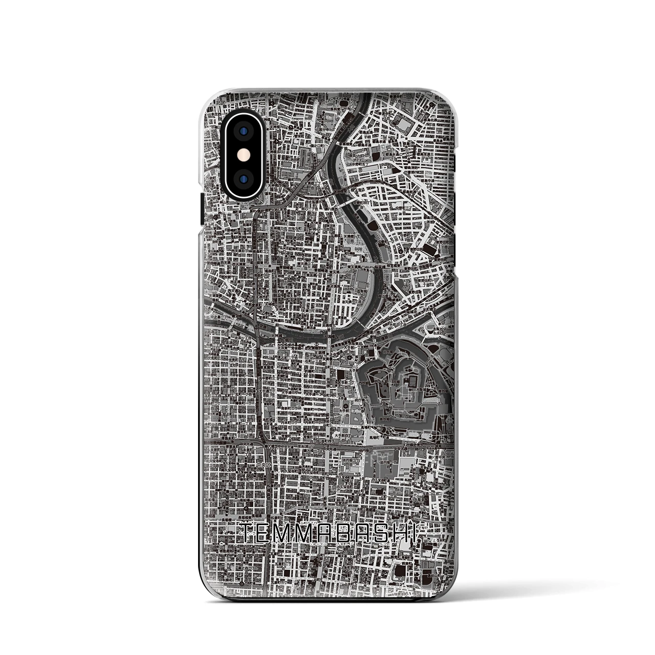 【天満橋(大阪府)】地図柄iPhoneケース(クリアタイプ)