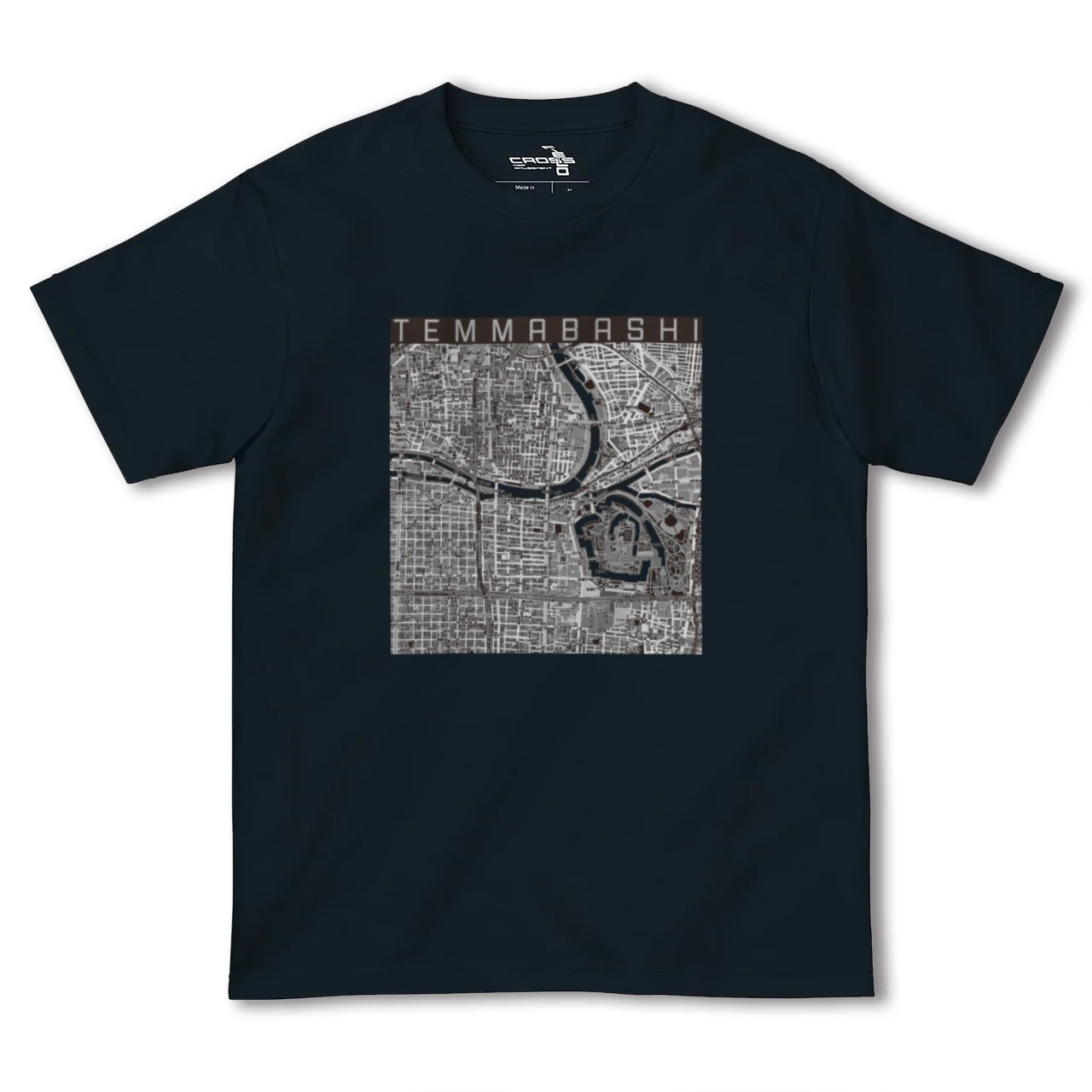 【天満橋(大阪府)】地図柄ヘビーウェイトTシャツ