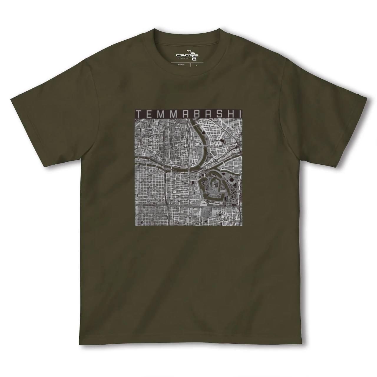 【天満橋(大阪府)】地図柄ヘビーウェイトTシャツ