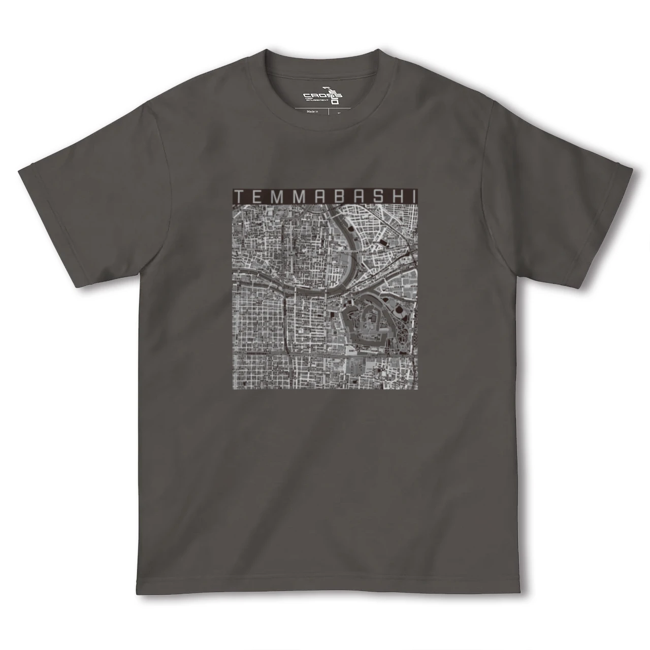 【天満橋(大阪府)】地図柄ヘビーウェイトTシャツ