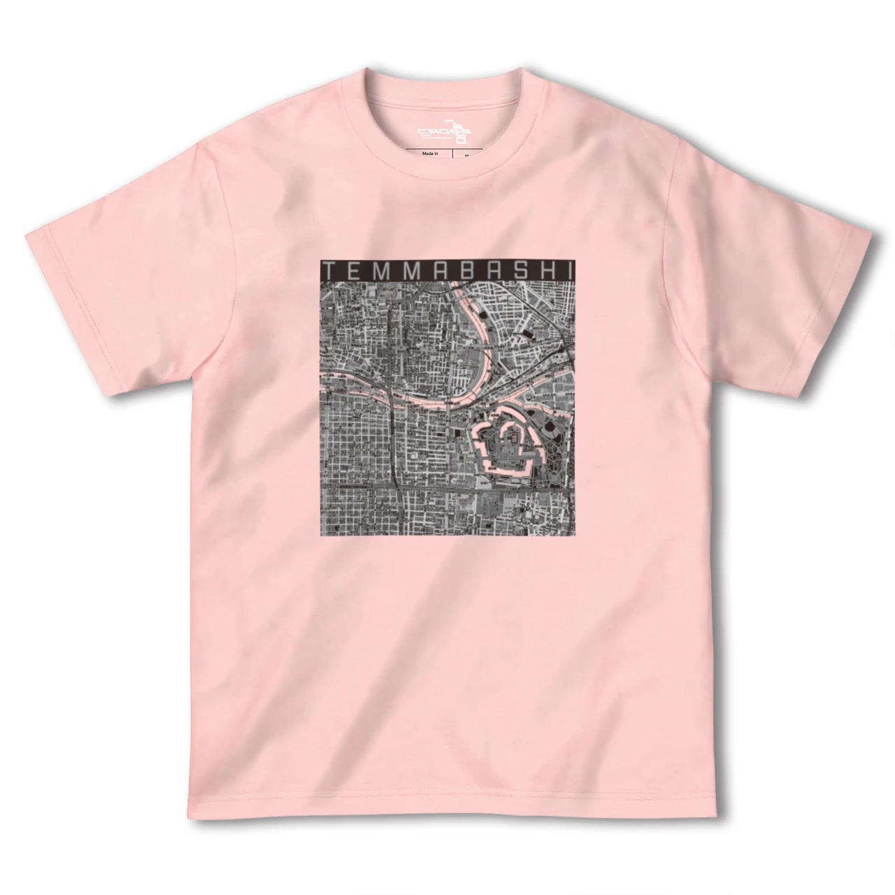 【天満橋(大阪府)】地図柄ヘビーウェイトTシャツ