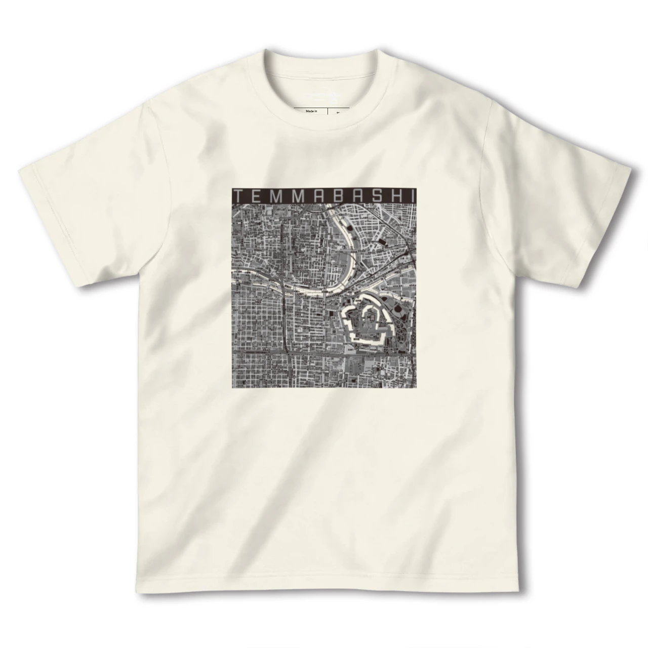 【天満橋(大阪府)】地図柄ヘビーウェイトTシャツ
