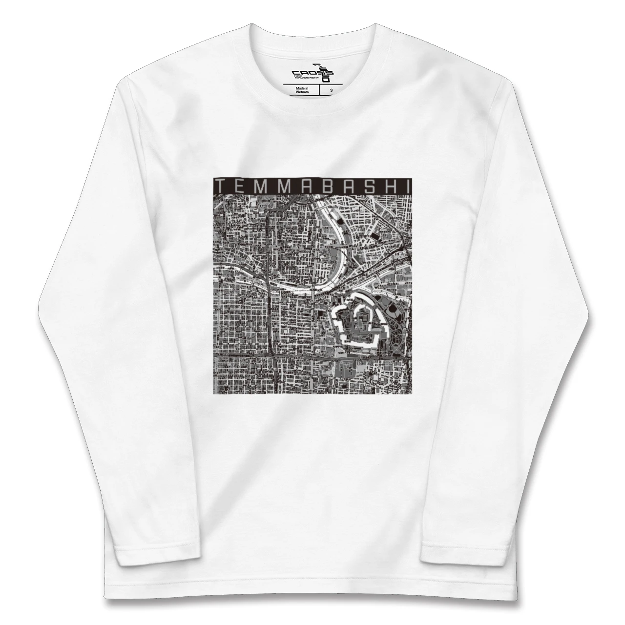 【天満橋(大阪府)】地図柄ロングスリーブTシャツ