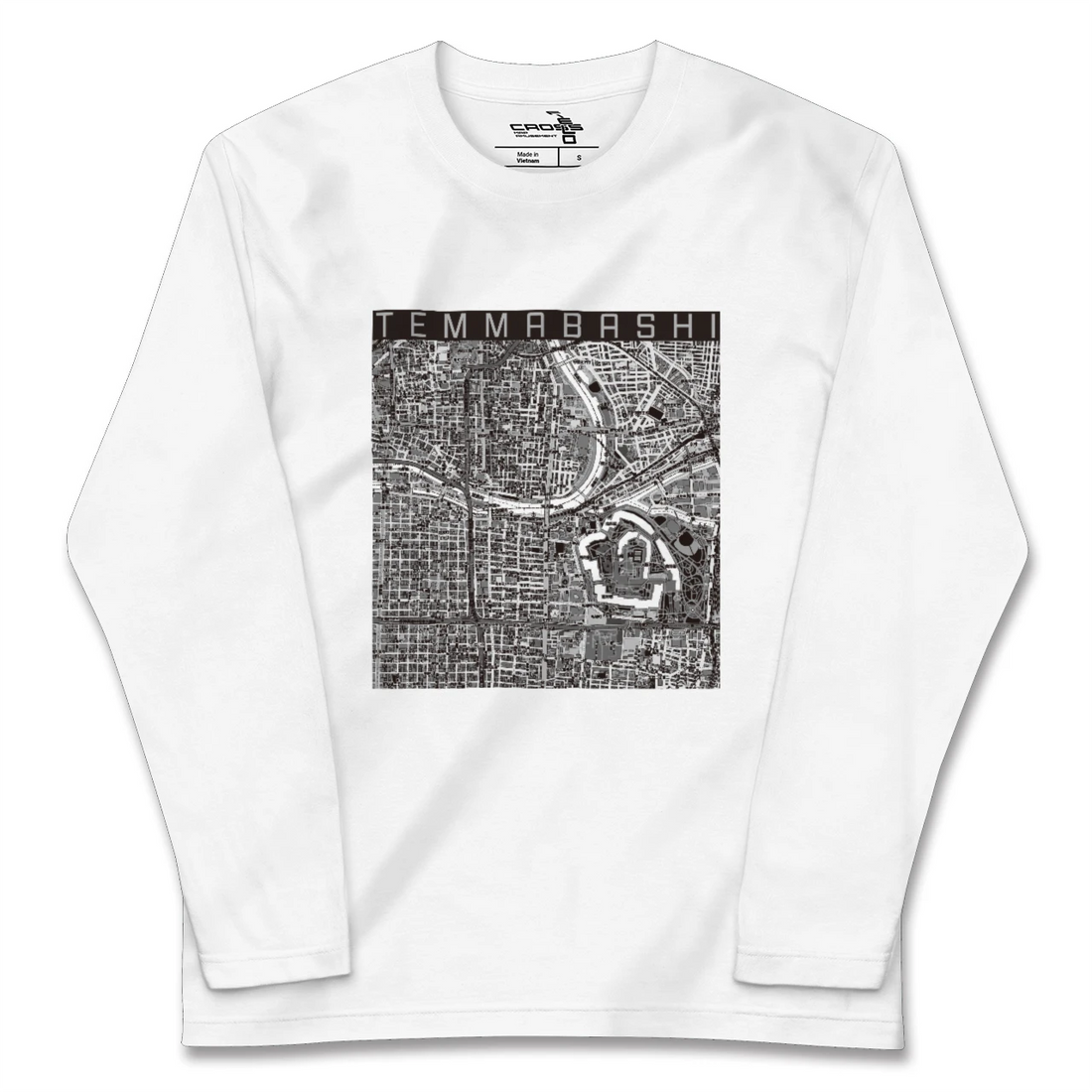 【天満橋(大阪府)】地図柄ロングスリーブTシャツ