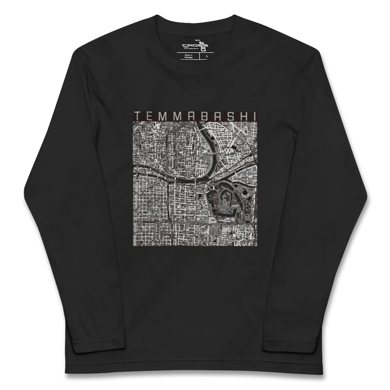 【天満橋(大阪府)】地図柄ロングスリーブTシャツ