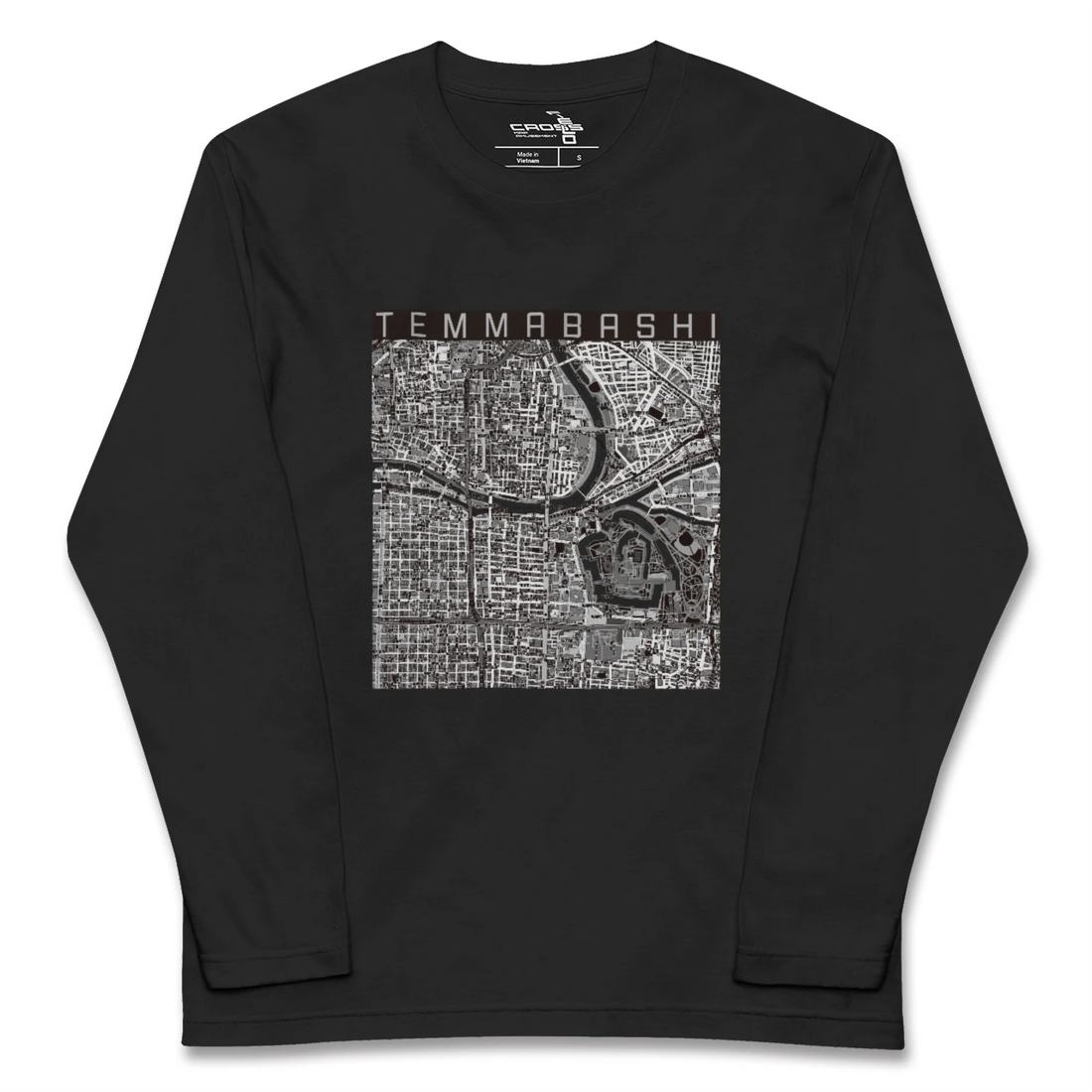 【天満橋(大阪府)】地図柄ロングスリーブTシャツ