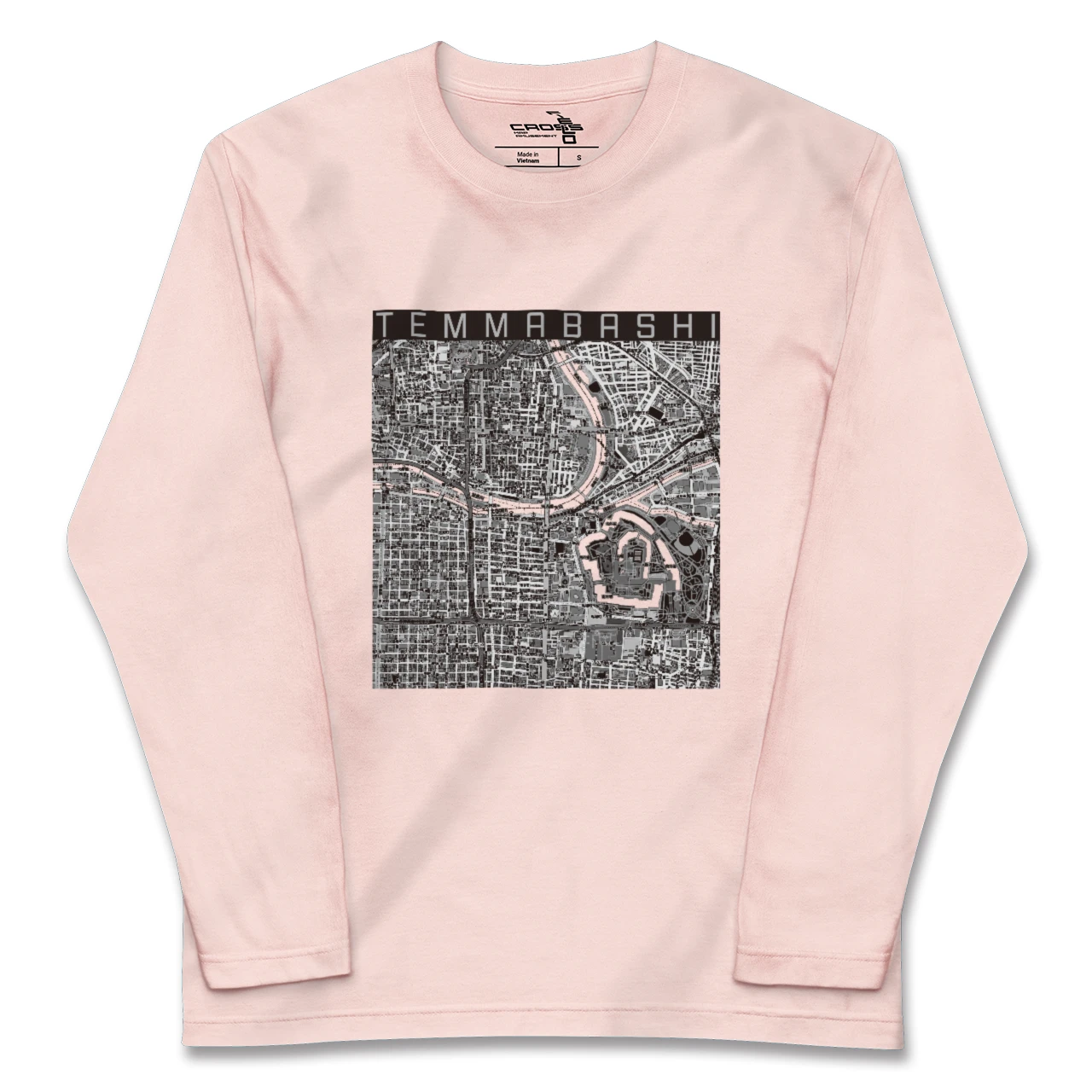 【天満橋(大阪府)】地図柄ロングスリーブTシャツ