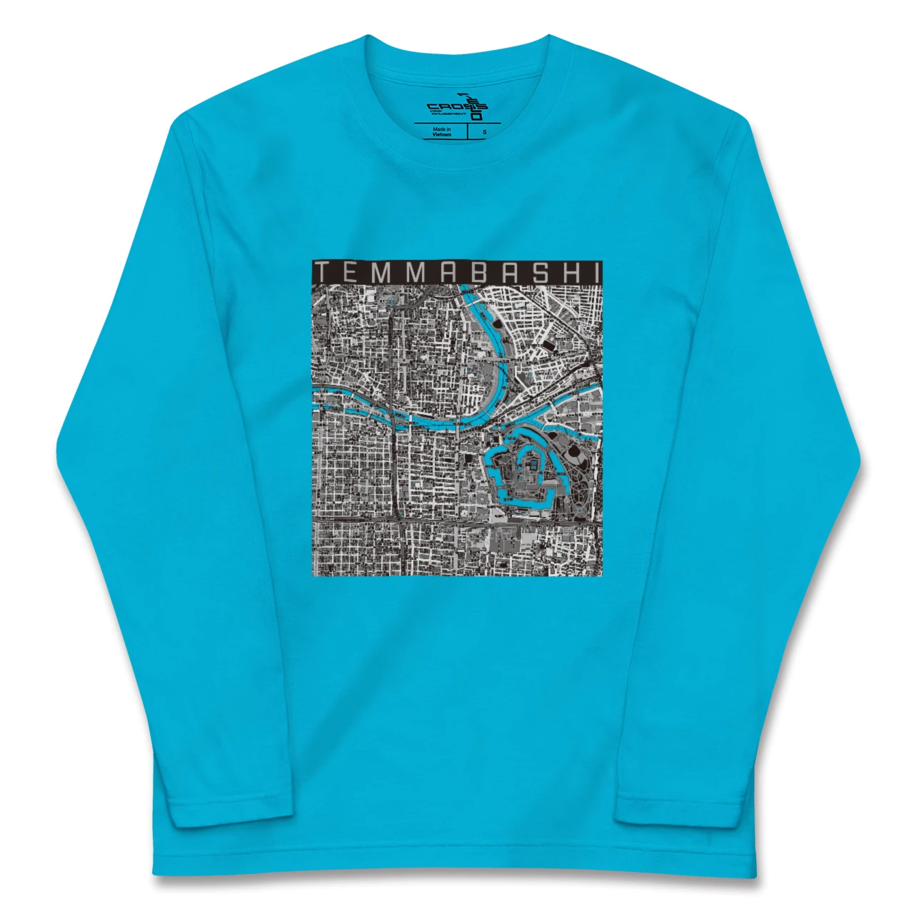 【天満橋(大阪府)】地図柄ロングスリーブTシャツ