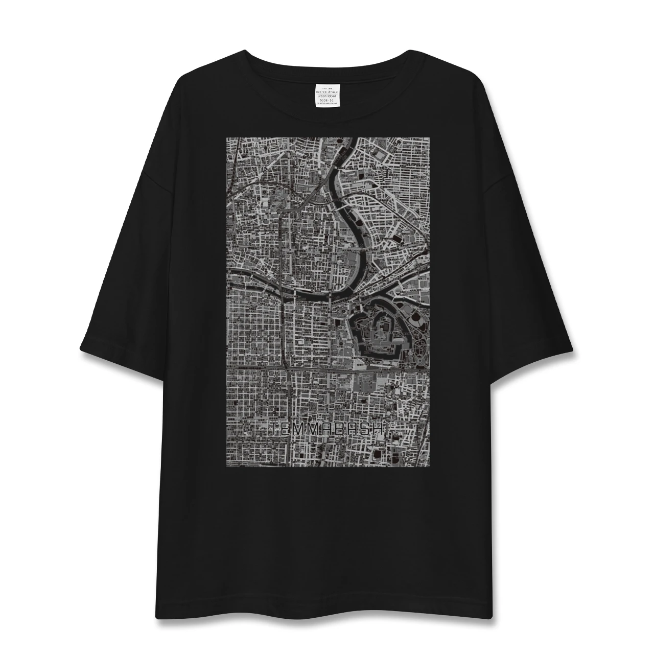 【天満橋(大阪府)】地図柄ビッグシルエットTシャツ