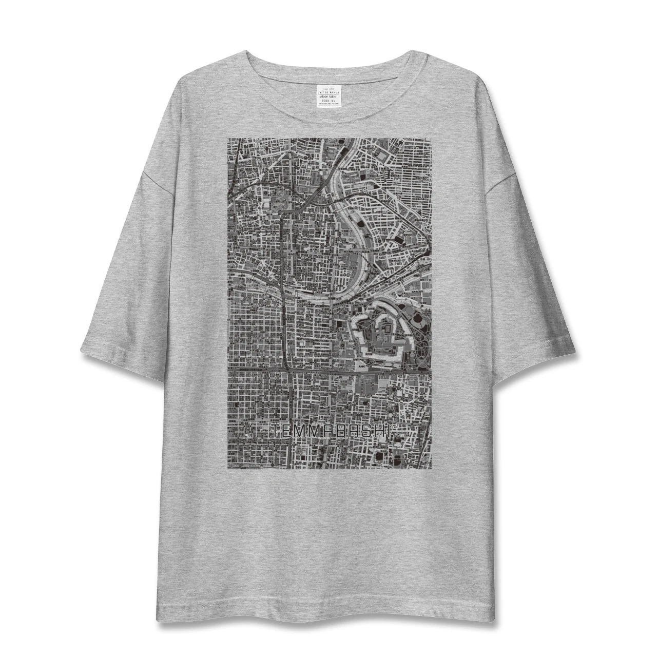 【天満橋(大阪府)】地図柄ビッグシルエットTシャツ