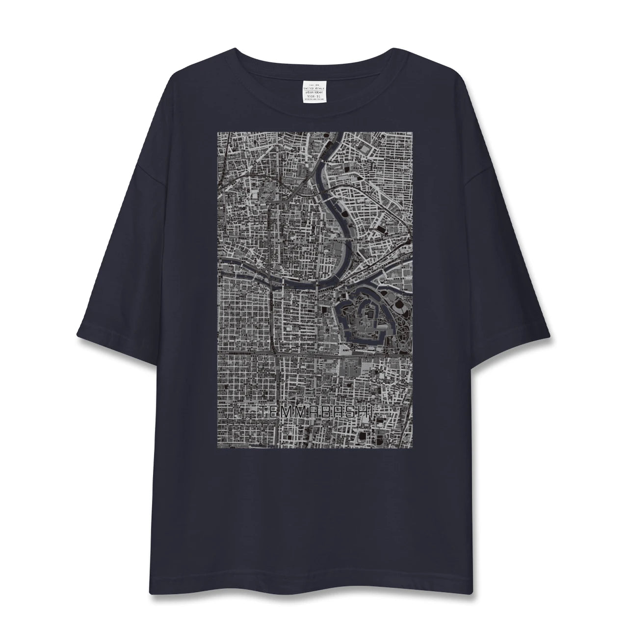 【天満橋(大阪府)】地図柄ビッグシルエットTシャツ