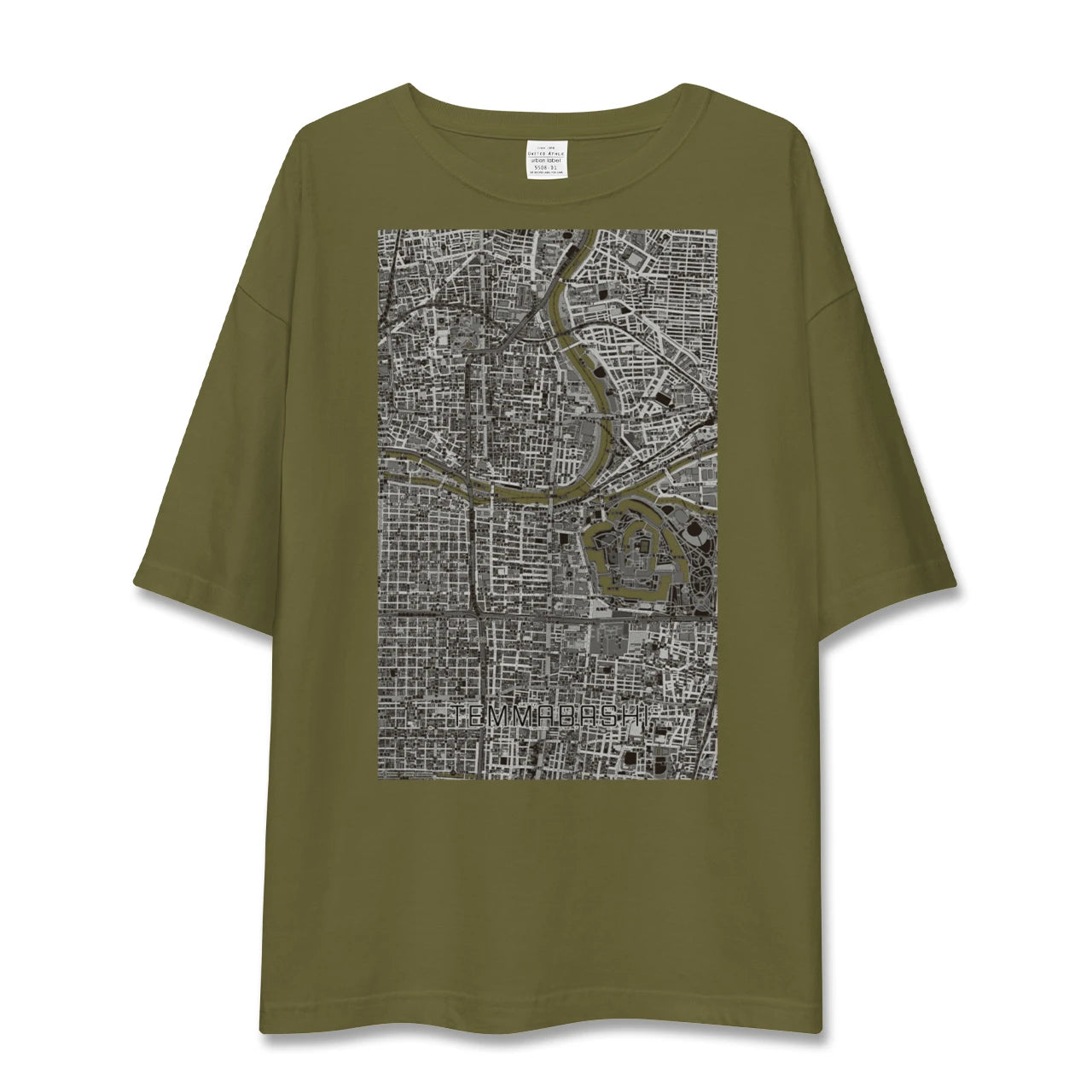 【天満橋(大阪府)】地図柄ビッグシルエットTシャツ