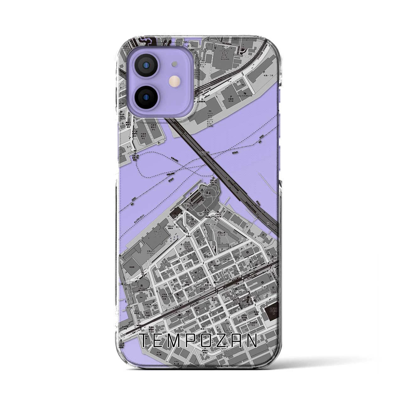 【天保山(大阪府)】地図柄iPhoneケース(クリアタイプ)