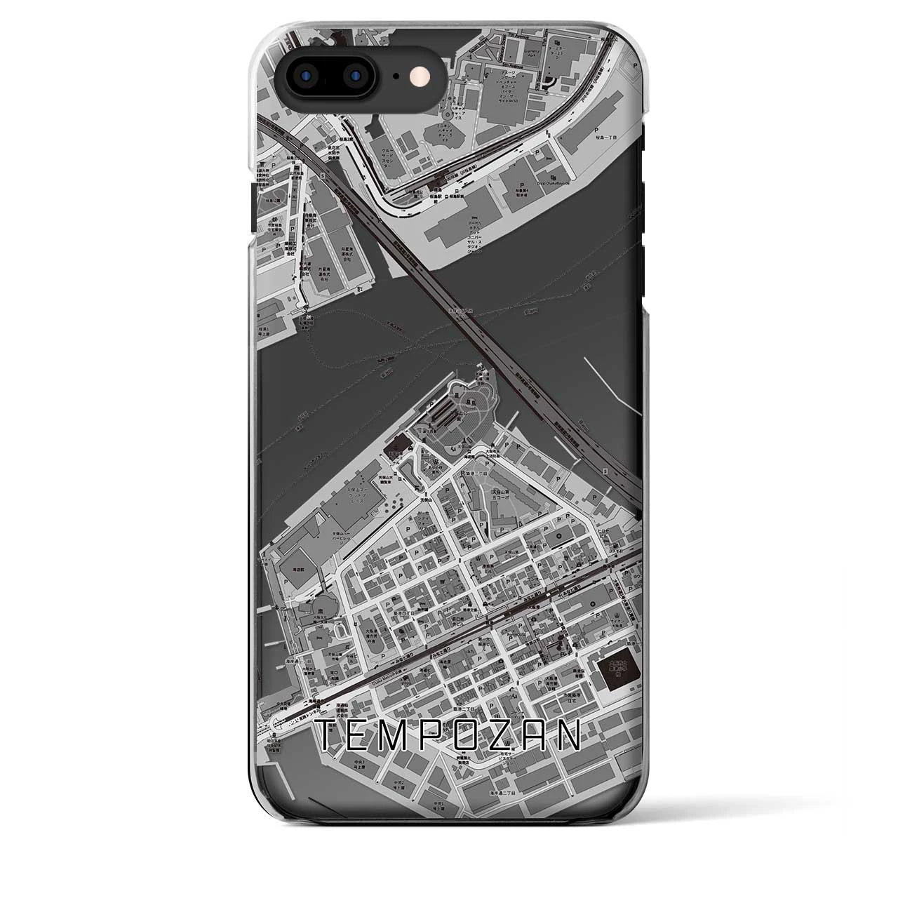 【天保山(大阪府)】地図柄iPhoneケース(クリアタイプ)