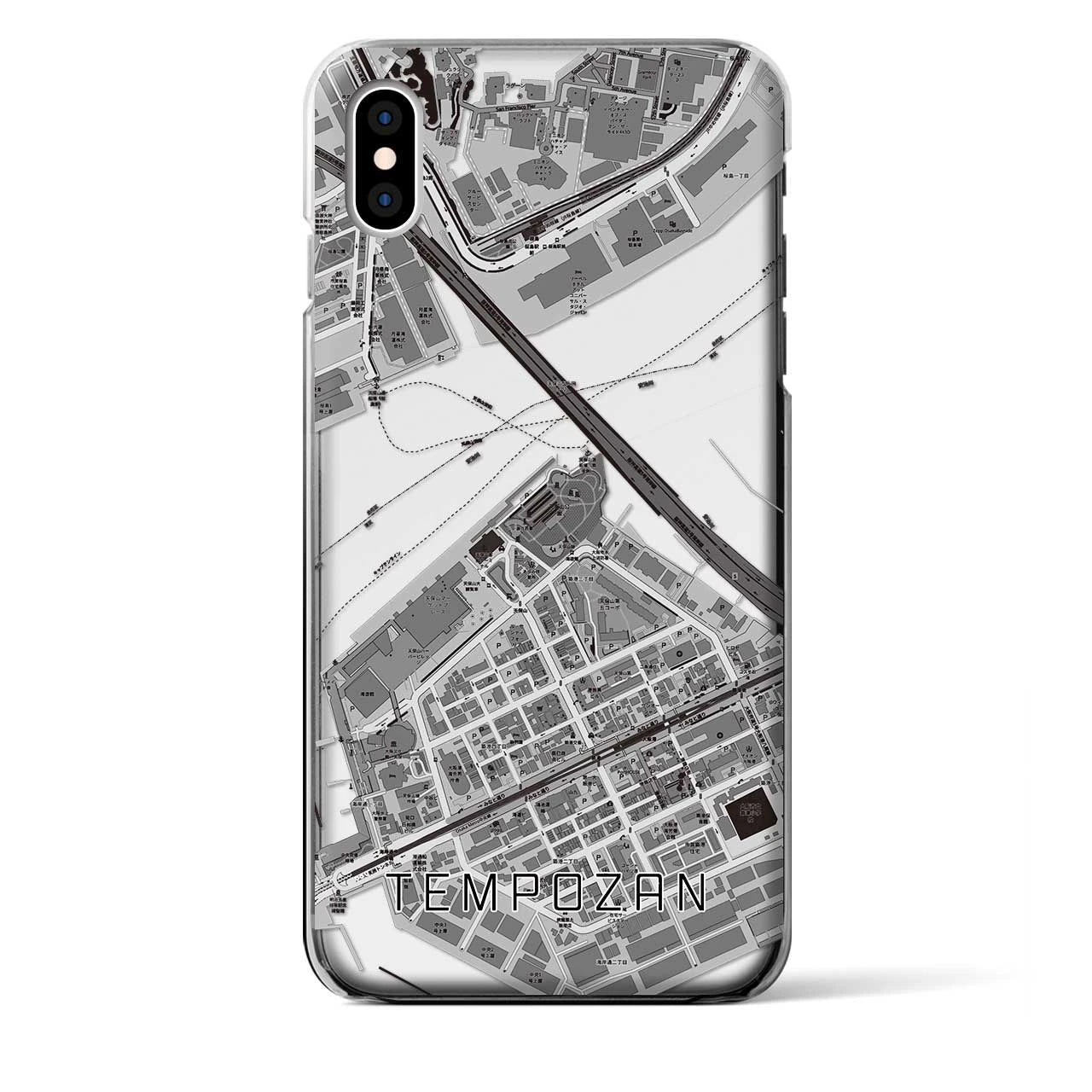 【天保山(大阪府)】地図柄iPhoneケース(クリアタイプ)