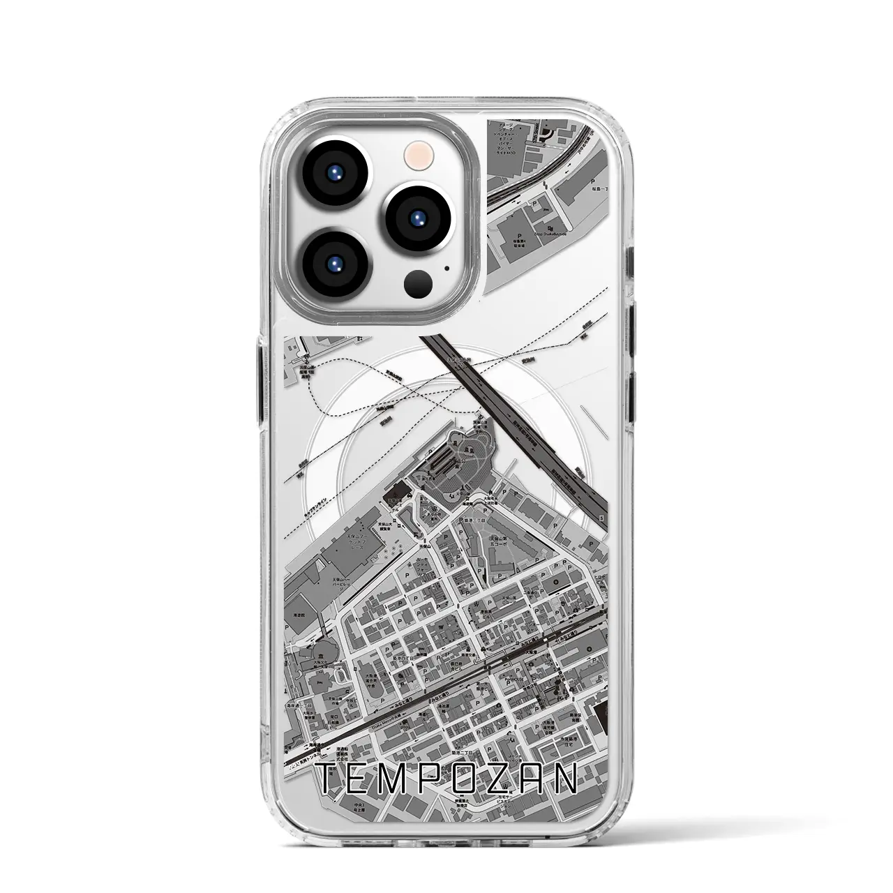 【天保山(大阪府)】地図柄iPhoneケース(MagSafeタイプ)
