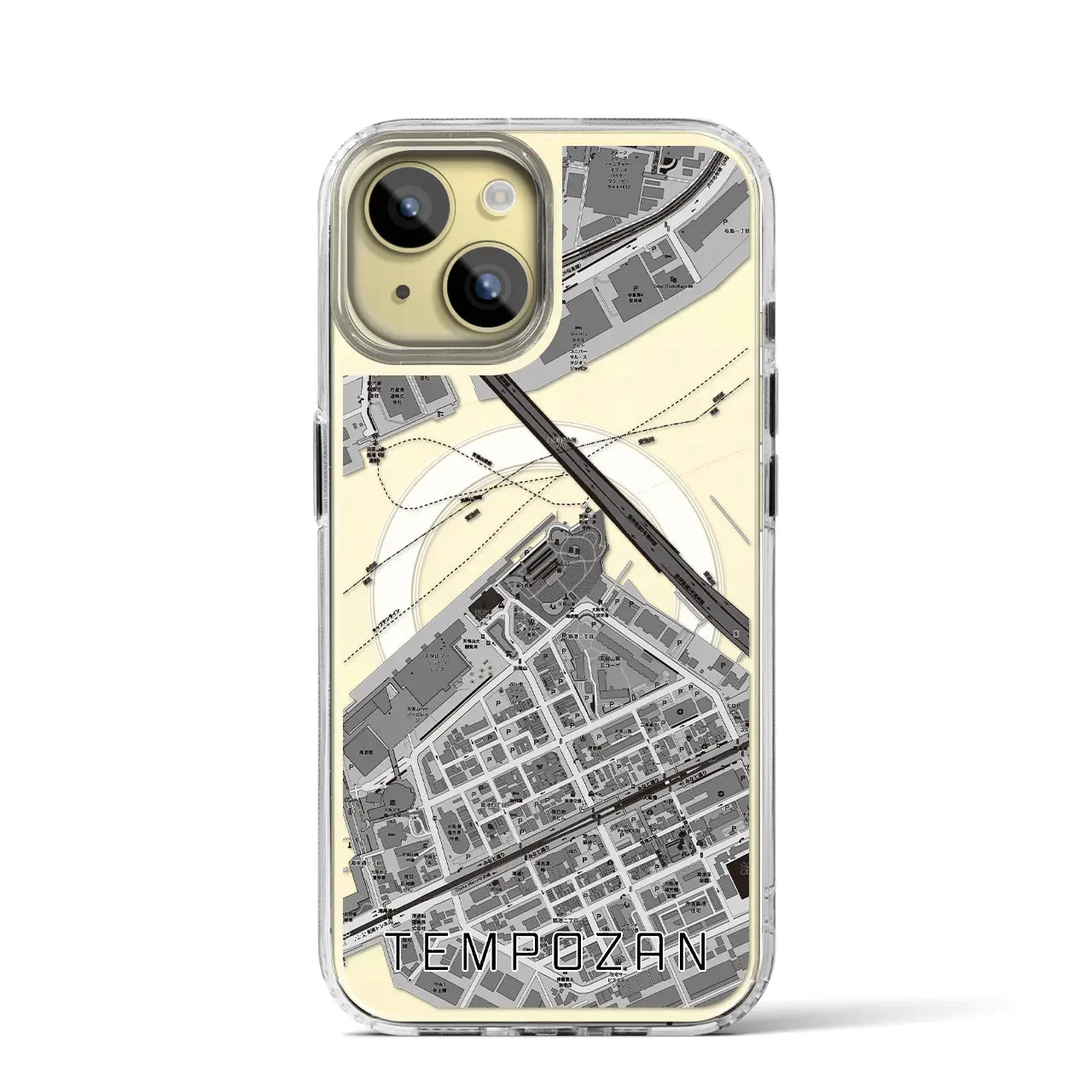 【天保山(大阪府)】地図柄iPhoneケース(MagSafeタイプ)