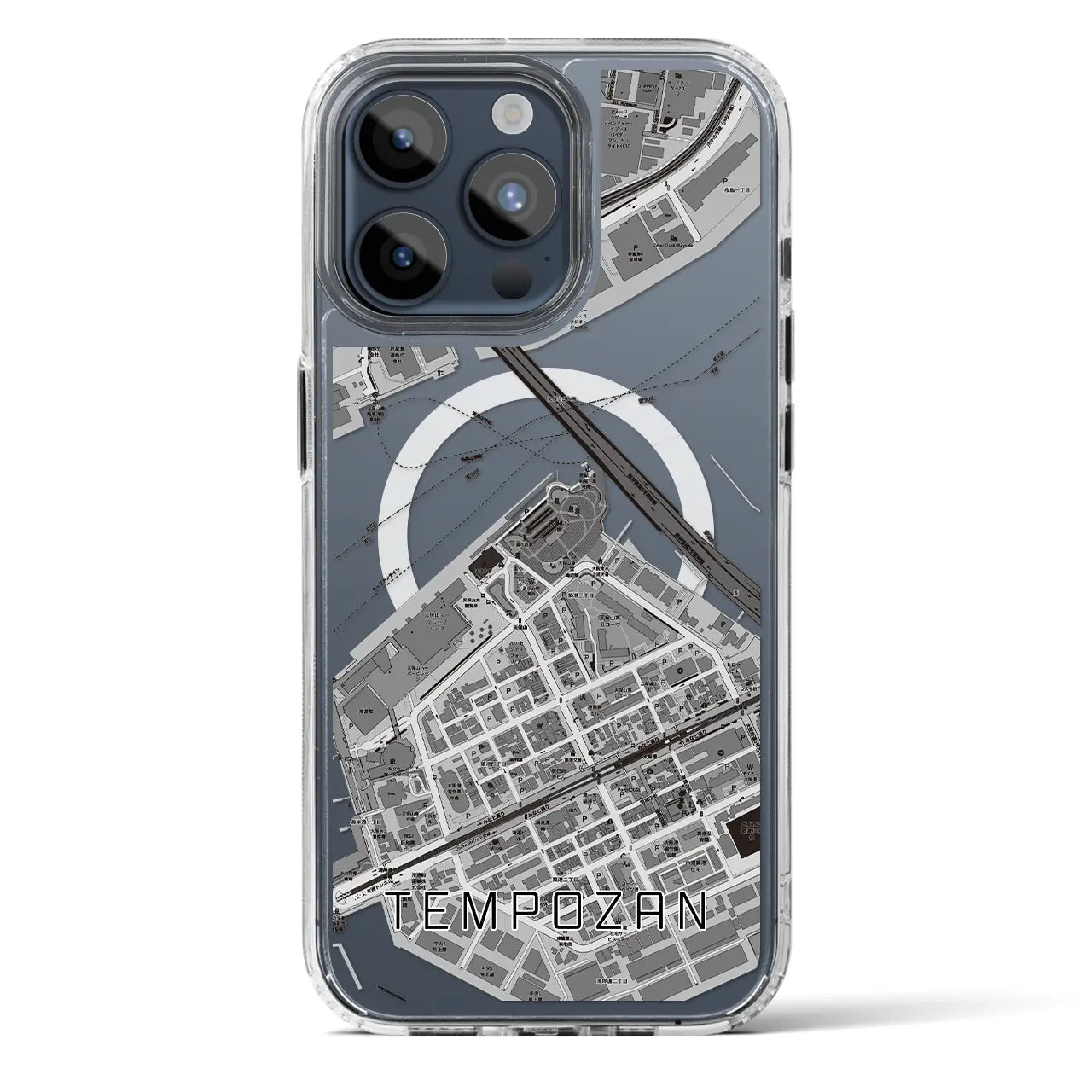 【天保山(大阪府)】地図柄iPhoneケース(MagSafeタイプ)