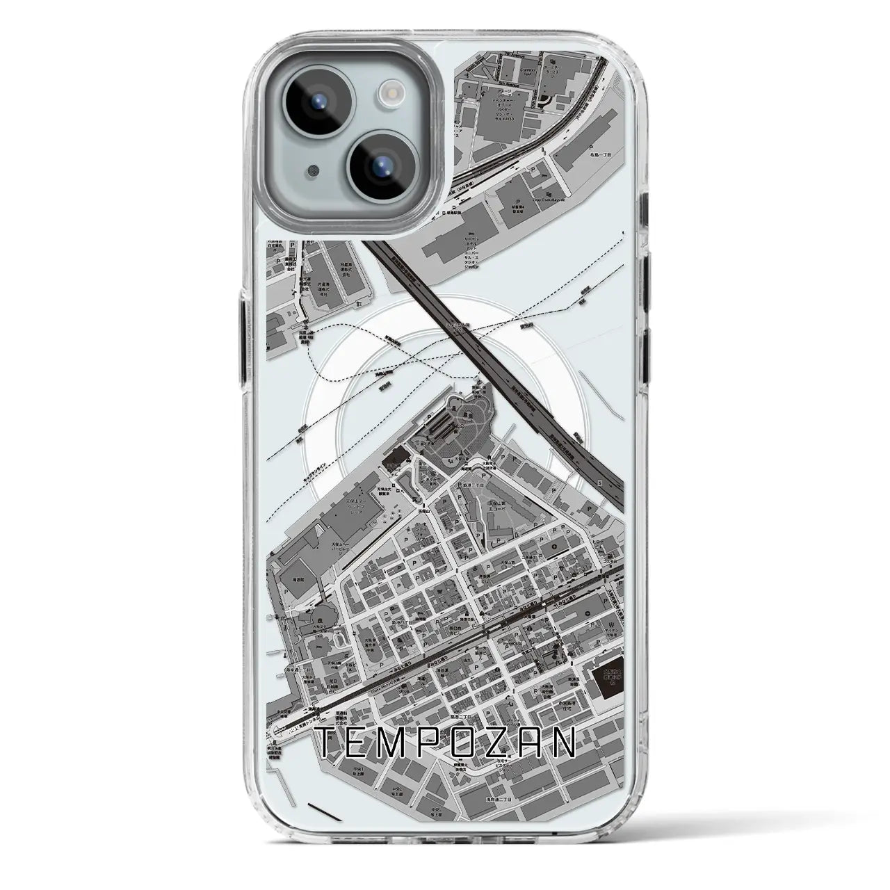 【天保山(大阪府)】地図柄iPhoneケース(MagSafeタイプ)