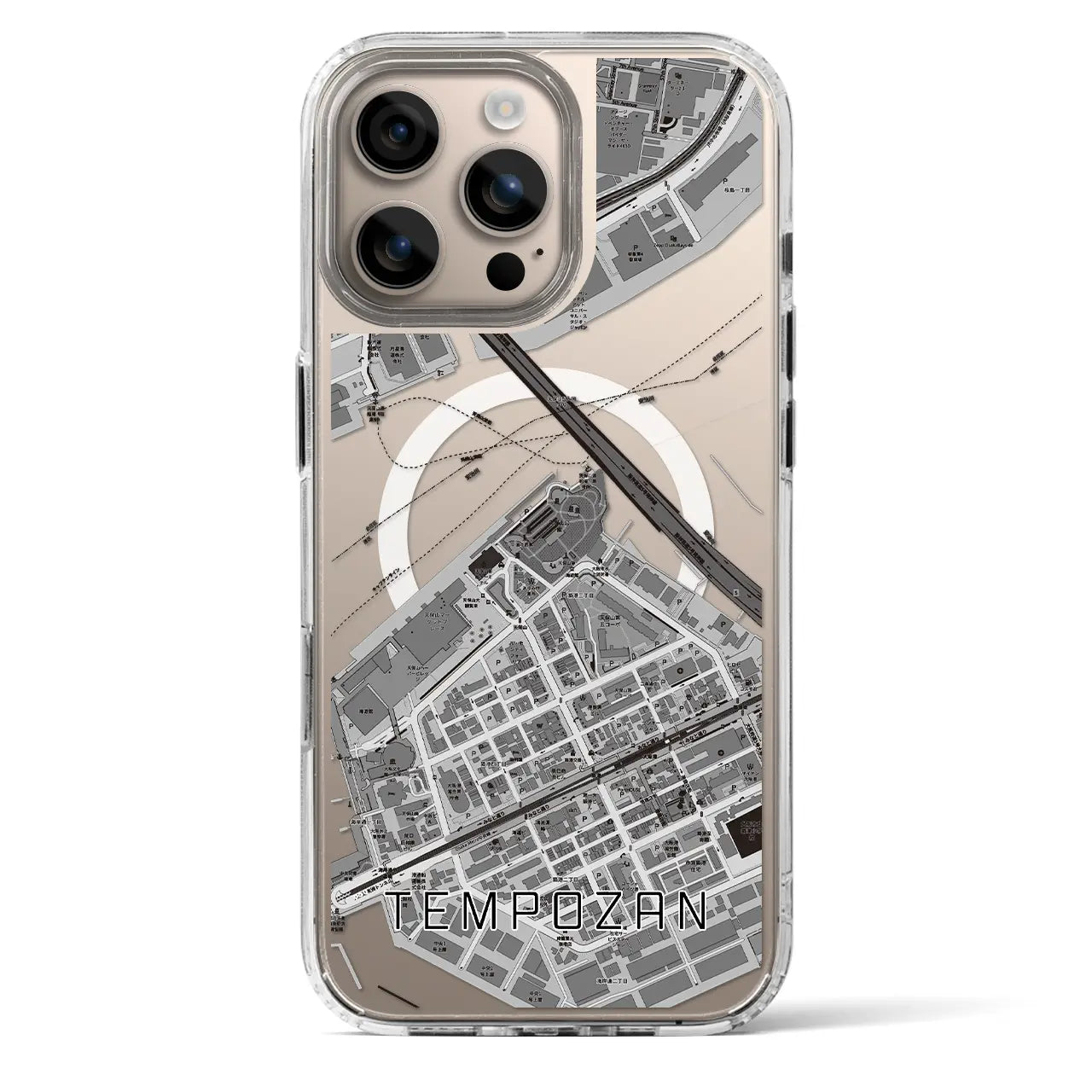 【天保山(大阪府)】地図柄iPhoneケース(MagSafeタイプ)