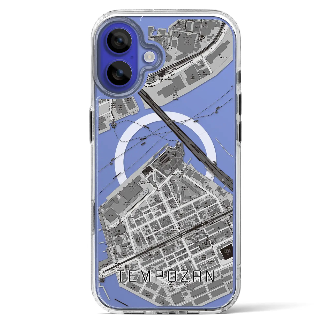 【天保山(大阪府)】地図柄iPhoneケース(MagSafeタイプ)