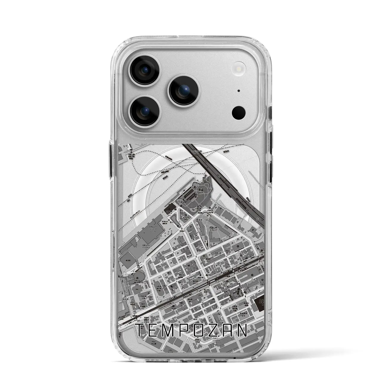 【天保山(大阪府)】地図柄iPhoneケース(MagSafeタイプ)