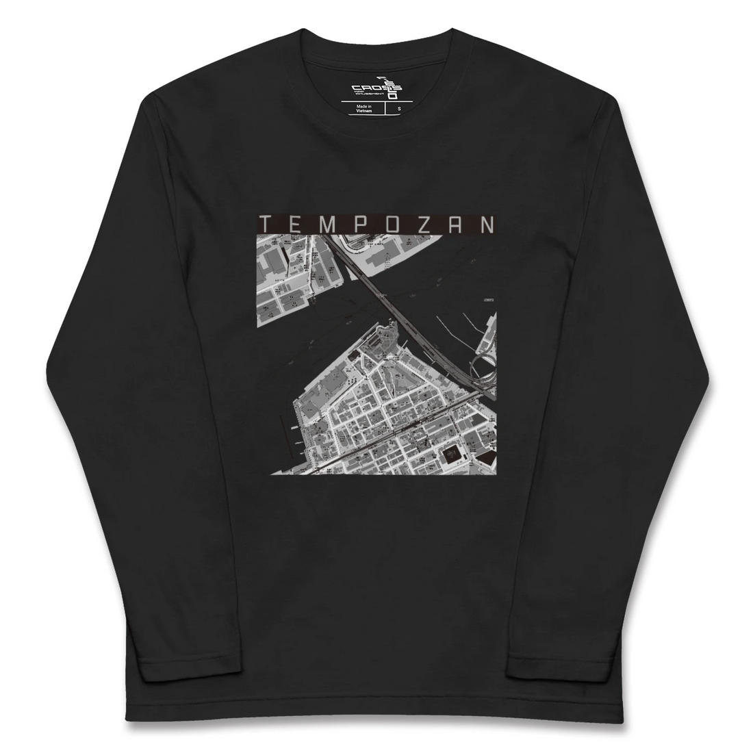 【天保山(大阪府)】地図柄ロングスリーブTシャツ