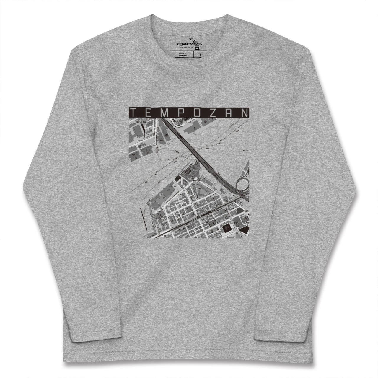 【天保山(大阪府)】地図柄ロングスリーブTシャツ