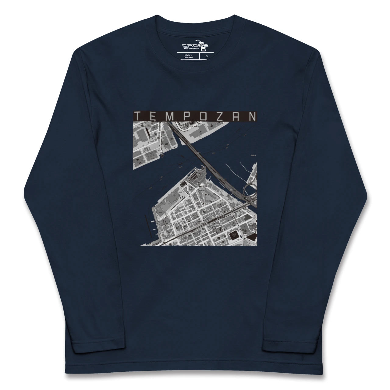 【天保山(大阪府)】地図柄ロングスリーブTシャツ