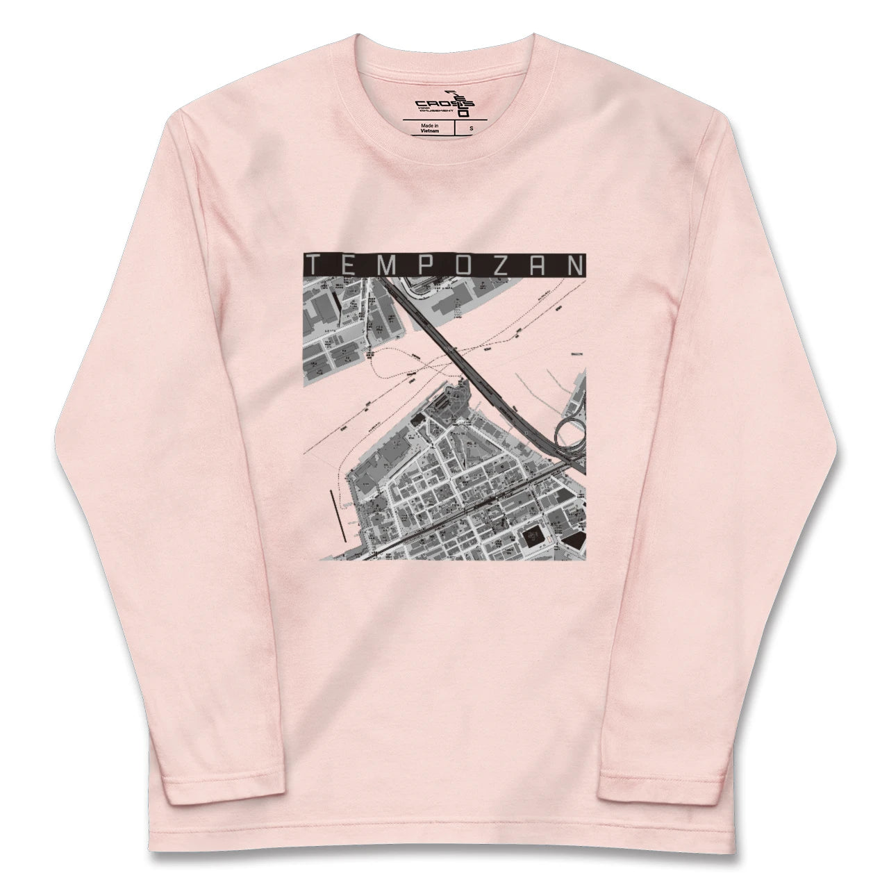 【天保山(大阪府)】地図柄ロングスリーブTシャツ