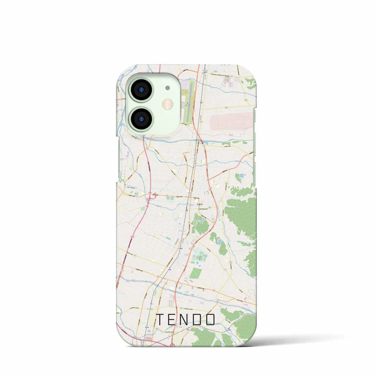 【天童(山形県)】地図柄iPhoneケース(バックカバータイプ)