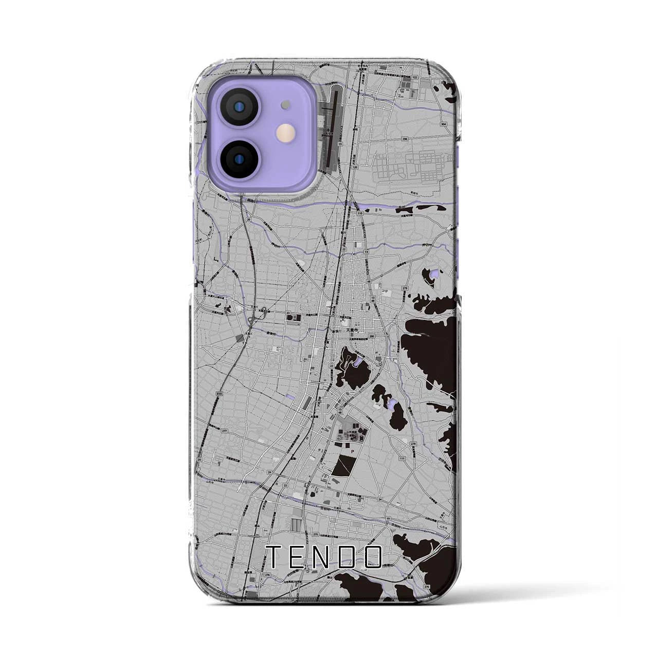 【天童(山形県)】地図柄iPhoneケース(クリアタイプ)