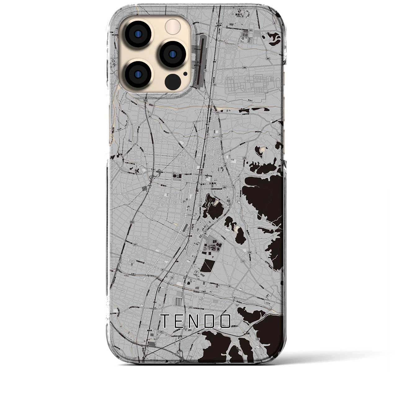 【天童(山形県)】地図柄iPhoneケース(クリアタイプ)