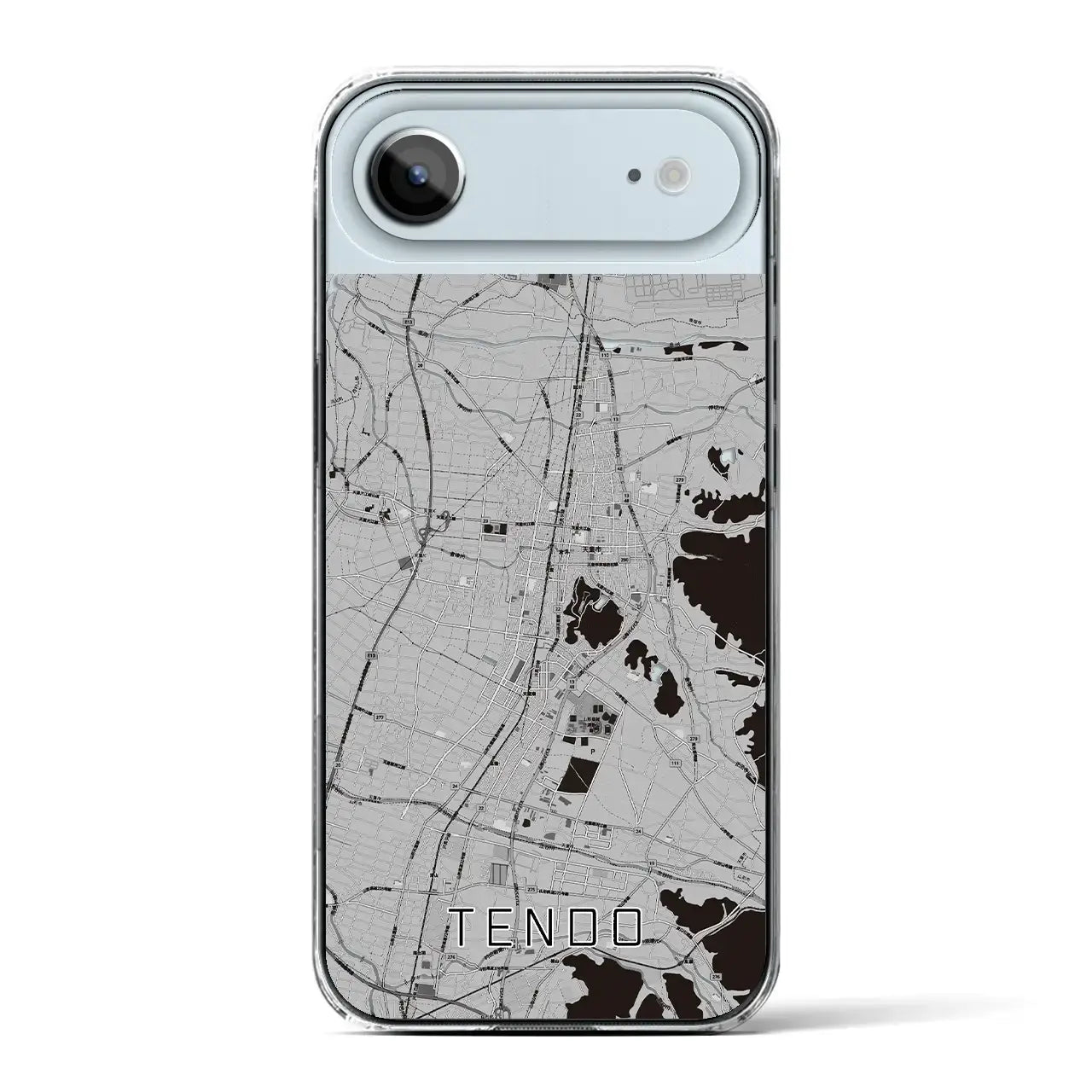 【天童(山形県)】地図柄iPhoneケース(クリアタイプ)