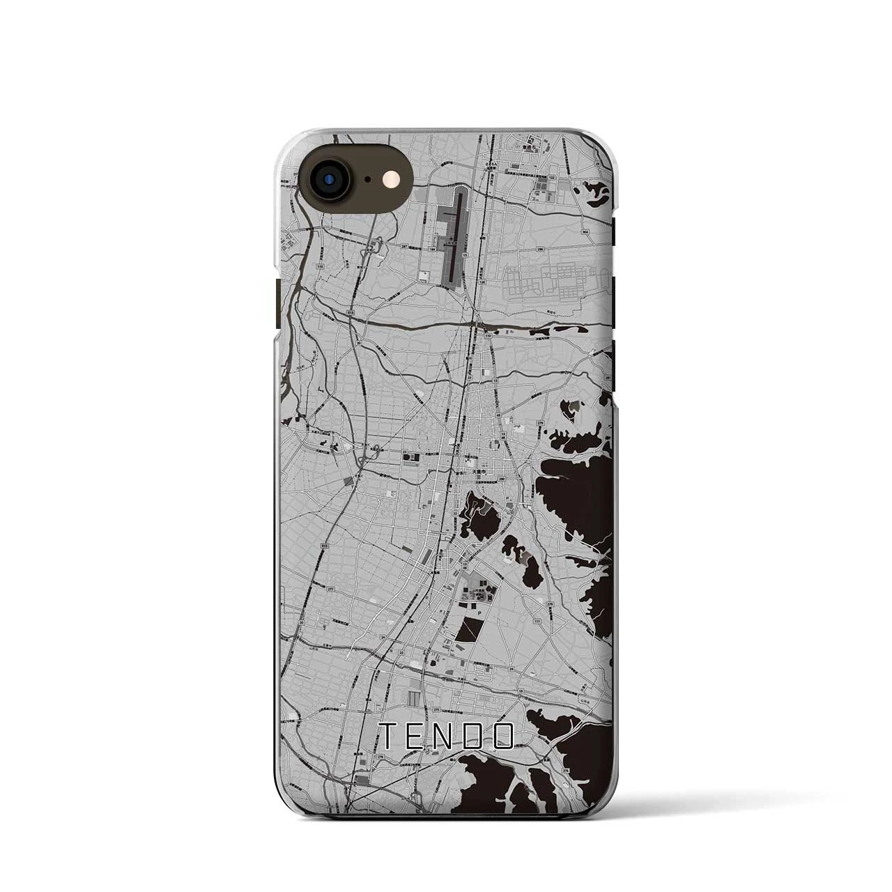 【天童(山形県)】地図柄iPhoneケース(クリアタイプ)