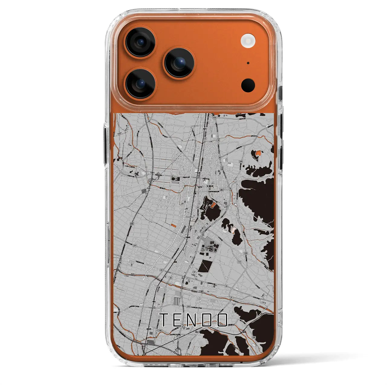 【天童(山形県)】地図柄iPhoneケース(MagSafeタイプ)