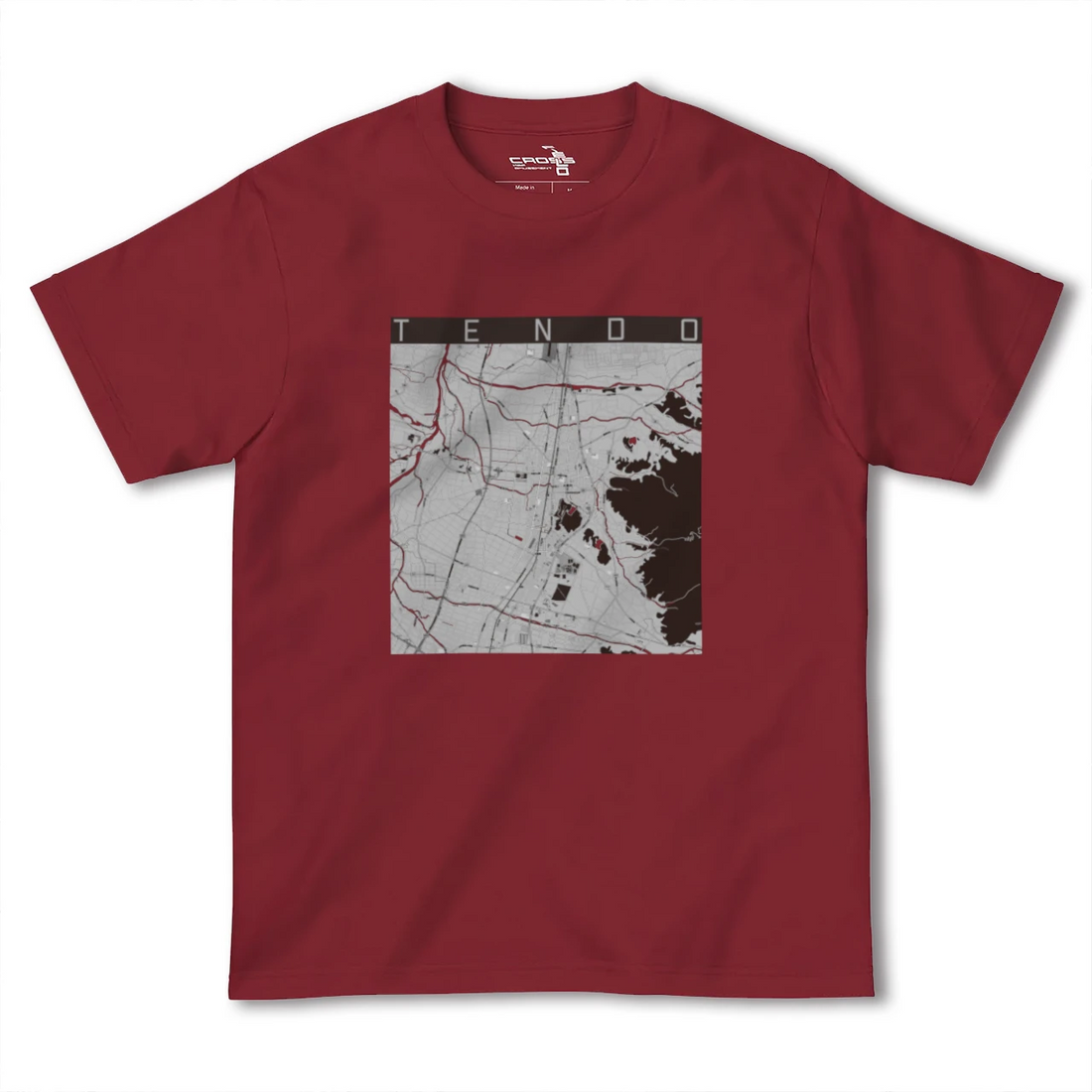 【天童(山形県)】地図柄ヘビーウェイトTシャツ